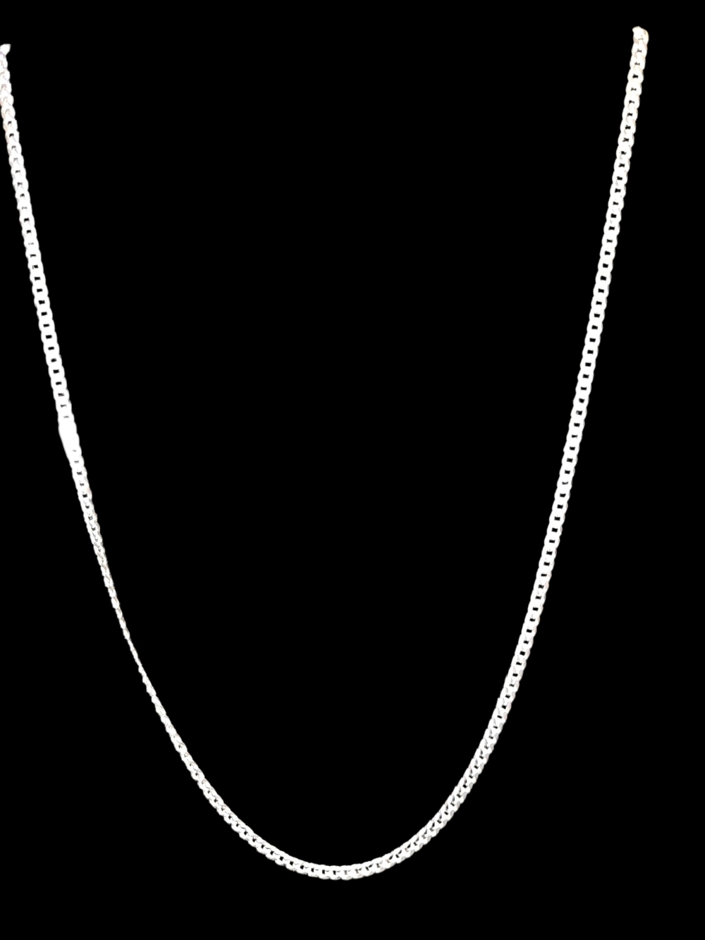 Sterling Silver 24"Curb Chain Necklace made in ITALY
